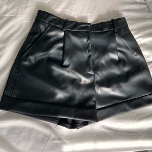 Zara Leather Shorts